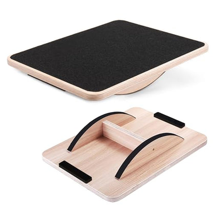 Yes4All 350LBS Professional Wooden Balance Board for Leg Workout, Anti-Slip Rocker Board, Wobble Board for Standing Desk