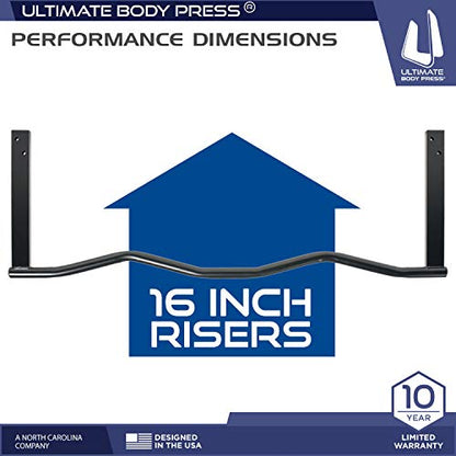 Ergonomic Joist Mount Pull Up Bar by Ultimate Body Press - color: Joist Mount Pull Up Bar and Strap System