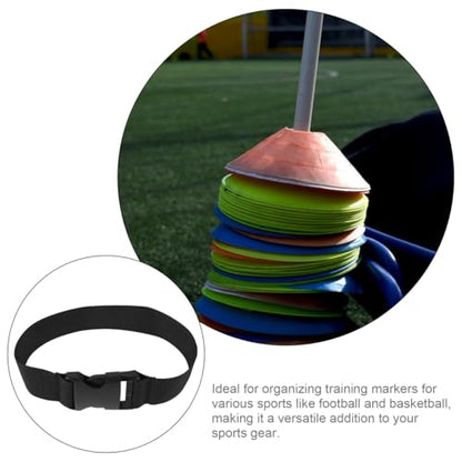 4Pcs Soccer Cone Straps for Agility Drills Sport Training Disc Cones Multi-Sport Field Markers Adjustable Flexible for Soccer Football Practice Gym Training and OutdoorSport