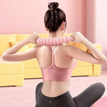 Milageto Textured Massage Glossy Roller Massage Portable Muscle Relief, Green