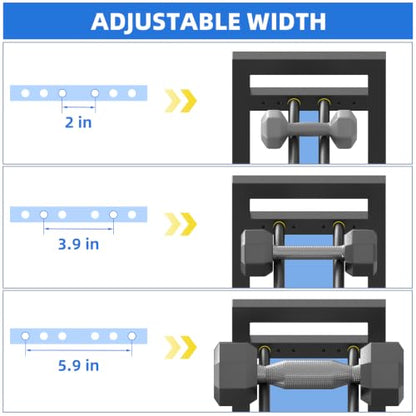 Dumbbell Rack, 4-Tier Weight Rack, Weight Rack for Home Gym, Adjustable Kettlebell Storage Rack, Heavy-Duty Weight Holder, Dumbbell Stand Organizer (Rack Only)