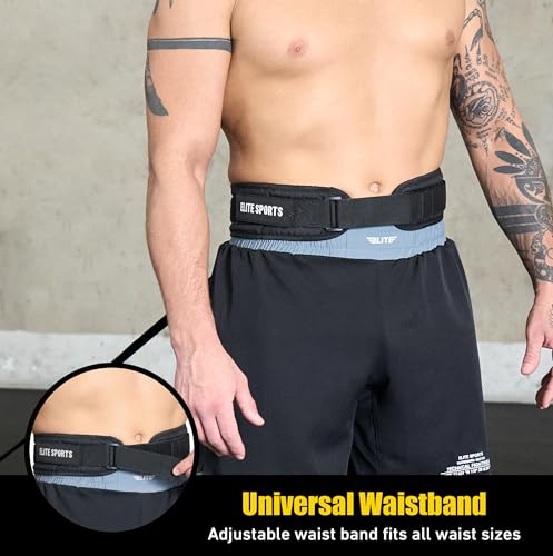 Elite Twin Sand Bag Sled Workout Sled – Waterproof UNFILLED Weight Sled Trainer with 6-Level 10–60 lb Resistance Pull System, Adjustable Waist Strap for Speed, Strength, Endurance & Agility Training