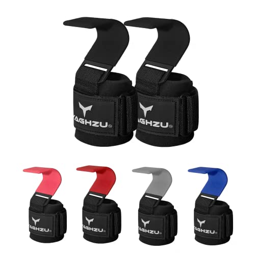 Weight Lifting Hooks, Padded Weight Lifting Straps Wrist Straps for Men and Women, Premium Deadlift Straps for Weightlifting and Powerlifting, Weight Lifting Gloves for Pull Ups