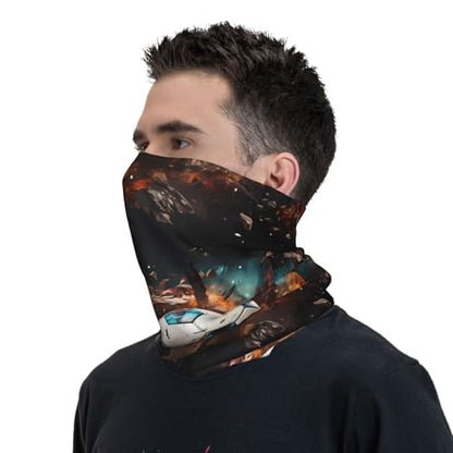 Firecracker Soccer Prints Multifunctional Sport Headband – Seamless Stretch Neck Gaiter for Hiking, Biking, Running & Outdoor Activities – Soft, Quick-Dry, No-Fade Design
