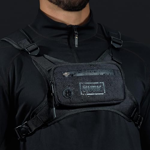 MVRK Water Resistant Running Vest Chest Pack, Phone Holder for Running, Lightweight Training Pack with Reflective Detail - color: Olive