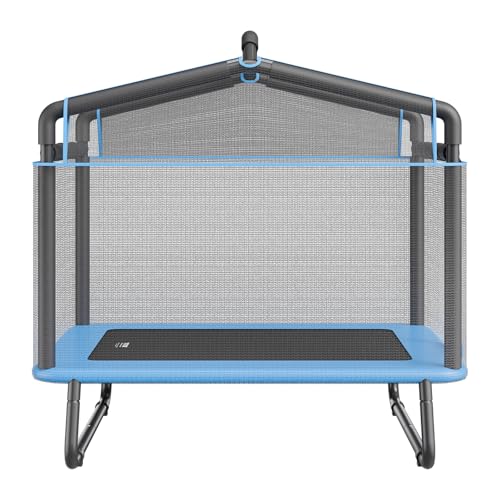 VEVOR 6FT Trampoline 72" Indoor/Outdoor Trampoline, Mini Trampolines with Safety Enclosure Net, Gymnastics Bar, Hammock, Recreational Trampoline Birthday