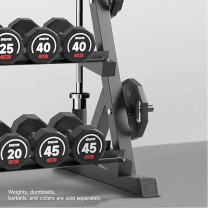 3 Tier Multifunctional Dumbbells Weights Barbells Rack, 1100 lbs Weight Capacity (Rack Only)