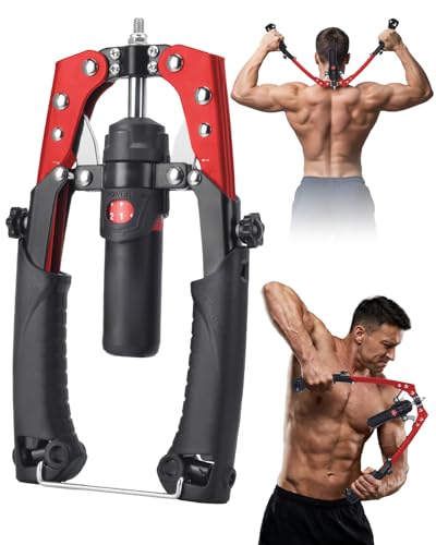 Abahub Twister Arm Exerciser, Hydraulic Power Chest Expander Max 440 LBS - color: Red, size: No Wheels