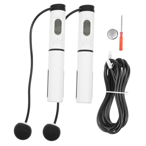 KESYOO Smart Cordless Counting Jump Rope with Weighted Handle and Steel Wire Ball – Digital Indoor Fitness Workout Rope for Weight Loss and Exercise