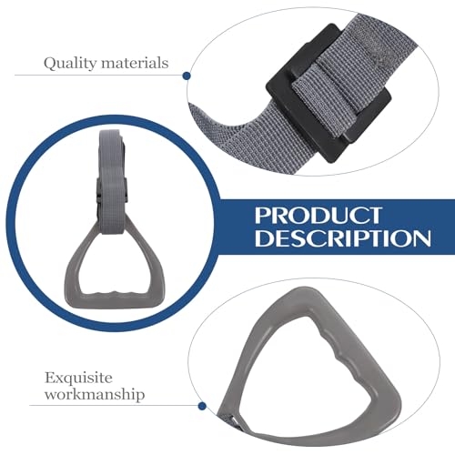 VILLCASE ’s Gymnastic Rings Set 2pcs with Adjustable Straps Gray Fitness Rings for Home Strength and Shoulder Joint Training Equipment