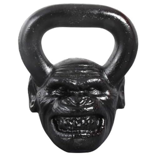 Kettlebell Weights Gym Training Monkey Head Kettle Bells, Solid Cast Iron Dumbbell, Beautiful and Practical, Office Sports Equipment(36LB)