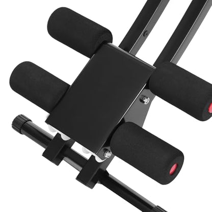 Ab Machine Abdominal Crunch Core Workout Equipment Foldable Exercise Ab Trainer Machine Coaster Abdominal/Core Fitness All Training Equipment Levels for Home & Gym - size: 35.4*15.7*34.6in Black