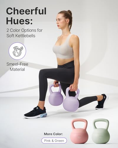 YOTTOY Soft Kettlebell,Kettlebell Anti-Slip Grip Weight for Home Workouts, Kettlebells Set Strength and Safety Guaranteed