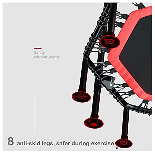 Trampoline Folding Mini Trampoline with Foam Handle Bar, Fitness Rebounder for Adult Indoor and Outdoor Exercise, Kids Balance Training Equipment (Size : 50in)