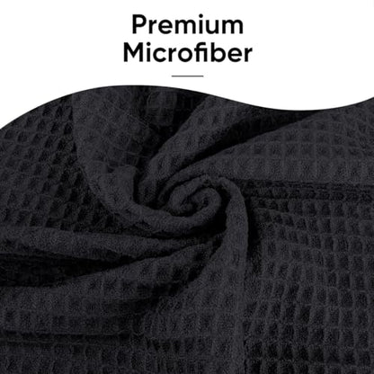 HOMEXCEL Hot Yoga Towels 2 Pack, (26.5" x 72") Non-Slip & Ultra-Absorbent Microfiber Yoga Mat Towels for Hot Yoga, Pilates, Exercise, Fitness, Bikram and Workout, Black - color: Black
