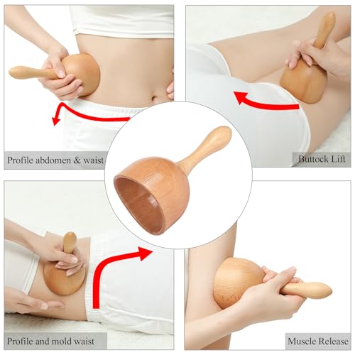 3-in-1 Wood Therapy Massage Tools Lymphatic Drainage Massager Wooden Massager for Maderoterapia,Anti-Cellulite, Body Sculpting & Contouring