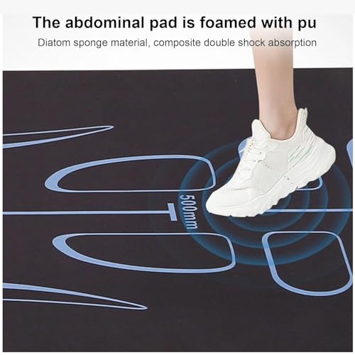 Non-Slip Workout Mat for Ab Roller Wheel, Exercise Mat with Storage Bag, 7mm Extra Thick Exercise Equipment Yoga Floor Mats Home & Gym Sound Insulation Protection Pads
