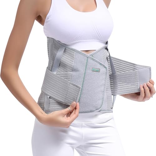 Entire Back Brace, Lumbar Support Belt for Women & Men, Adjustable Waist Trainer Belt for Entire Back Pain Relief,Keeps Your Spine Straight and Safe (M) - size: Medium (Pack of 1)