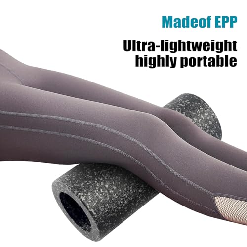 Foam Roller, Muscle Massage Wheel, Non Slip Tissue Gym Accessory for Yoga Pilates Fitness Travel Hotel Indoor Back Leg Home Practice Compact Portable Tool with Strong Grip