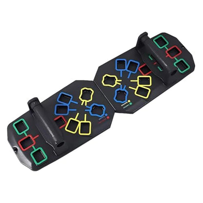 Push Up Board, 7 in 1 Multi-Functional Portable Foldable Push Up Bra,Professional Adjustable Home Workout Equipment Pushup Board for Fitness Accessories Strength Training Exercise Muscle Building (Black)