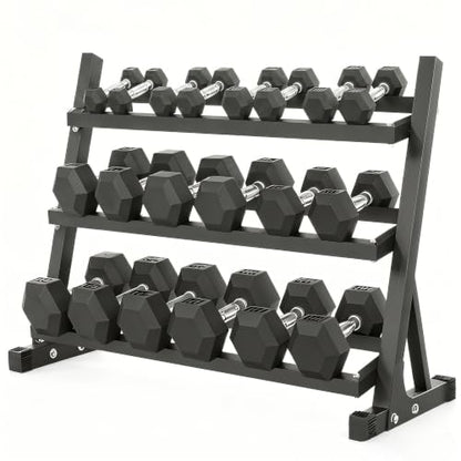 350/450/550 lbs Dumbbell Set with Rack for Women Men - Coated Rubber Hex Weights for Home Gym Weight Training, Multiple Lbs Neoprene Dumbbells with Storage Rack - Black - style: 550 lbs