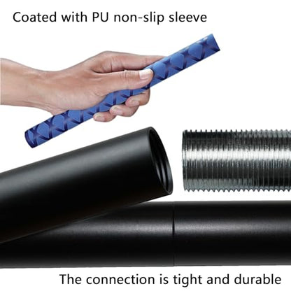 The Huang Yunming yoga stick is made of sturdy steel that is 5 feet high and an adjustable stretching stick, providing flexibility, agility, and balance. Multi functional fitness stick with 5 steel pipes