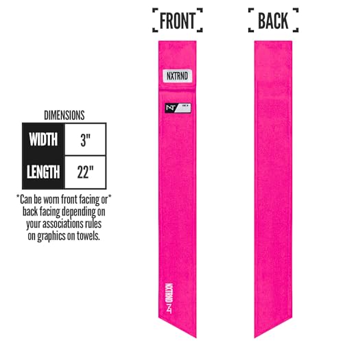 Nxtrnd Streamer Football Towel, Thin Sports Towel, Dries Hands & Football Accessories (Pink) - color: Pink