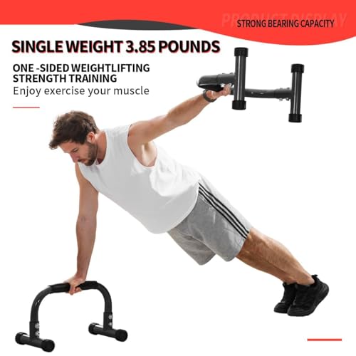 Push Up Bar, Parallettes Bars For L-sit & Dip, Heavy-Duty No Wobbling Parallel Bars Stand For Handstands, Full Planche, Calisthenics, 9.5in High Workout Stands for Home Fitness Training