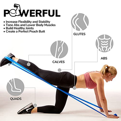 Resistance Bands for Working Out | 7Ft Long Resistance Bands |Super Exercise Bands with Carry Pouch and Door Anchor I Latex Free Workout Bands Including an Exclusive Workout App and E-Book