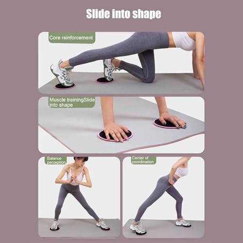 Exercise Core Sliders - ABS 17.5cm Diameter | Pilates Sliding Foot Balance Discs Fitness Gliding Discs | Core Training Yoga Squat Knee Workout Sliders For Home Gym Pilates Exercise Use