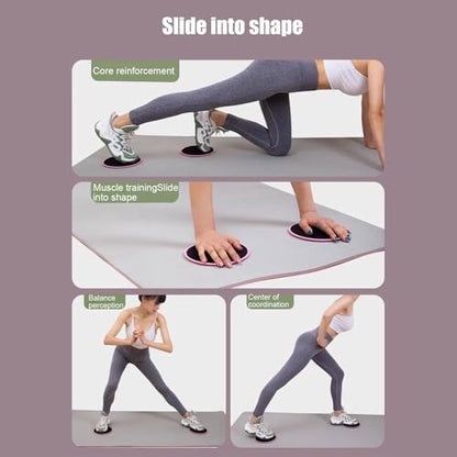 Exercise Core Sliders - ABS 17.5cm Diameter | Pilates Sliding Foot Balance Discs Fitness Gliding Discs | Core Training Yoga Squat Knee Workout Sliders For Home Gym Pilates Exercise Use