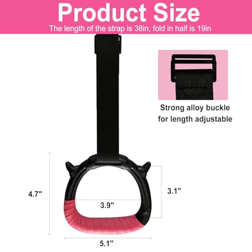 Gymnastics Rings for Kids, Pull Up Rings with Adjustable Straps for Children Home Gym Strength Training