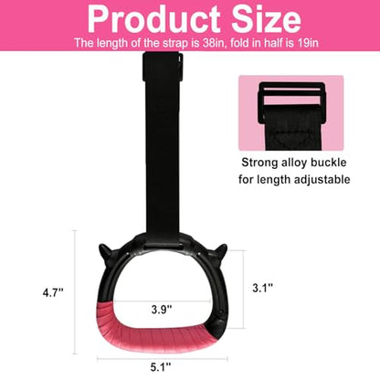 Gymnastics Rings for Kids, Pull Up Rings with Adjustable Straps for Children Home Gym Strength Training