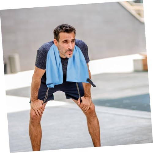 FOMIYES Quick-Dry Superfine Fiber Sports Towel 40x80cm Breathable Mesh Bag, Ultra Soft Sweat-Absorbing Travel and Outdoor Camping Towel for Gym, Hiking, Yoga