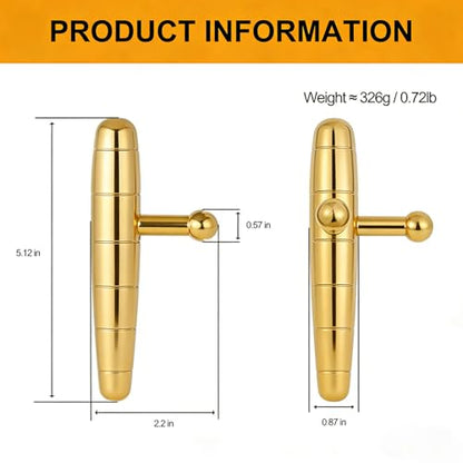 T-Bar Trigger Point Massager Tool - Copper Deep Tissue Massage Tool, Witha Small Massage Pen, for Neck Shoulder Back Feet, Manual Muscle Massage Stick (Copper)