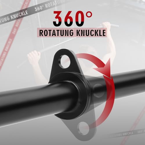 39.7'' LAT Pulldown Bar with Full Rotation, Lat Pulldown Attachments for Pulley Cable Machine,Curl Tricep Press Down Bar with Rubber Handle for Gym,Strength Workout