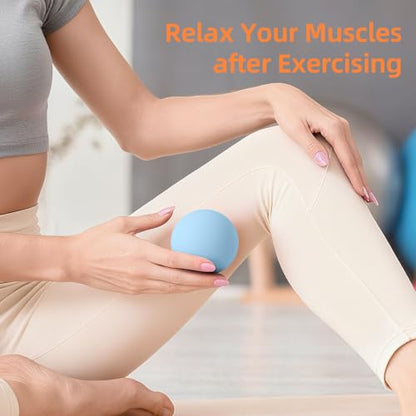 Massage Lacrosse Balls for Myofascial Release, Trigger Point Therapy - color: Blue