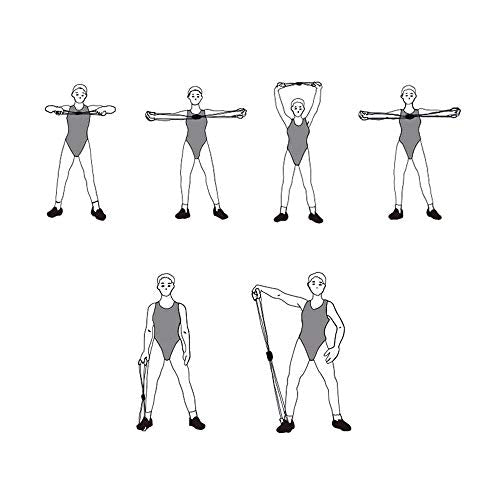 Yoga Fitness Resistance Bands Figure-of-Eight Chest Expander Elastic Muscle Training,Gym Equipment Fitness Rubber Bands Sports Elastic Bodybuilding Training