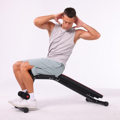 OPPSDECOR Foldable Adjustable Weight Bench, 8 Adjustable Backrests Incline/Flat/Decline Sit up Bench, Versatile 660LBS Workout Bench for Home Gym