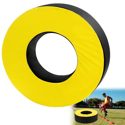 Football Tackle Wheel, Football Tackle Ring for Youth,Football Training Equipment Football Tackle Dummies High Elastic Foam and Waterproof PU Leather for Football Practice - size: D28x8"
