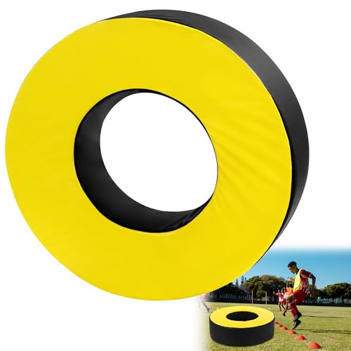 Football Tackle Wheel, Football Tackle Ring for Youth,Football Training Equipment Football Tackle Dummies High Elastic Foam and Waterproof PU Leather for Football Practice - size: D28x8"