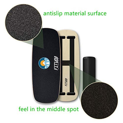 Balance Board Trainer Wooden Training Equipment for Fitness Workout, Hockey‎, Skateboarding, Surfing and Snowboarding