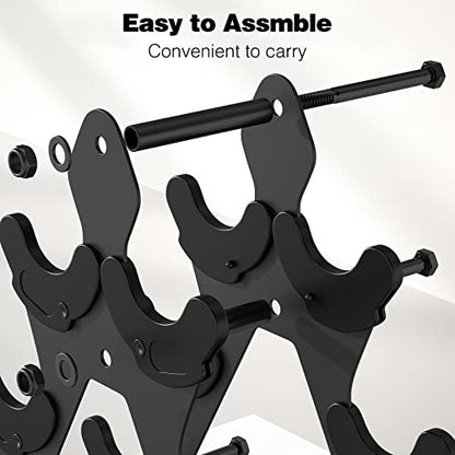 Dumbbell Rack Stand Only | Space-Saving Weight Rack for Home Gym, Hand Weight Rack Dumbbell Storage for Dumbbell Set (3-15 LB), Durable Metal Stand with Easy Assembly (Dumbell not Included)