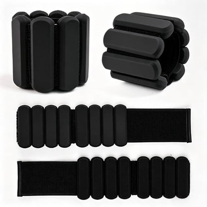 Wrist Weights Set of 2(1Lbs Each), Adjustable Silicone Arm & Leg Weights for Women