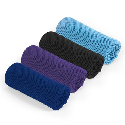 4 Pack Cooling Towel for Gym Fitness Yoga Hiking,Hot Weather Cool Towels Cloth Rags Wrap for Neck Face(4 Pack-02)