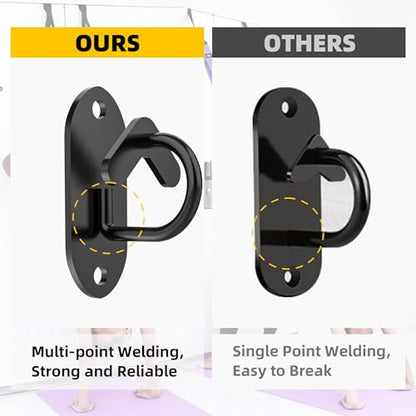 Resistance Band Wall Anchors System, Wall Mount Workout Anchors for Exercise Bands, Space-Saving Home Gym Hooks for Different Levels Strength Training,Fitness