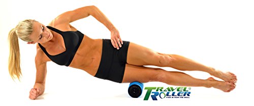 Travel Roller® Deluxe Foam Roller *Black* with Free Online Instructional Videos & Poster, Original (12.5" x 4.3")