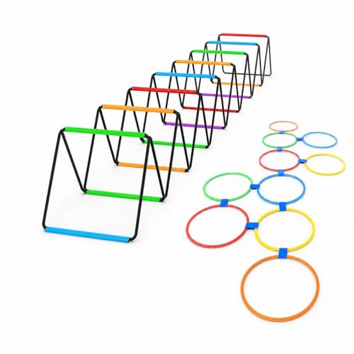 Agility Ladder Training Equipment, Speed Ladder with 10 Hoops, Footwork Workout Ladder for Kids