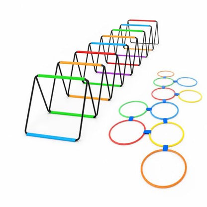 Agility Ladder Training Equipment, Speed Ladder with 10 Hoops, Footwork Workout Ladder for Kids