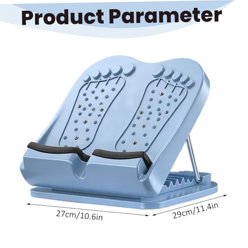 Calf Stretcher Slant Board 13-Level Adjustable Foldable Stretching Ramp with Magnets for Plantar Fasciitis Achilles Stretch, Blue - color: Blue